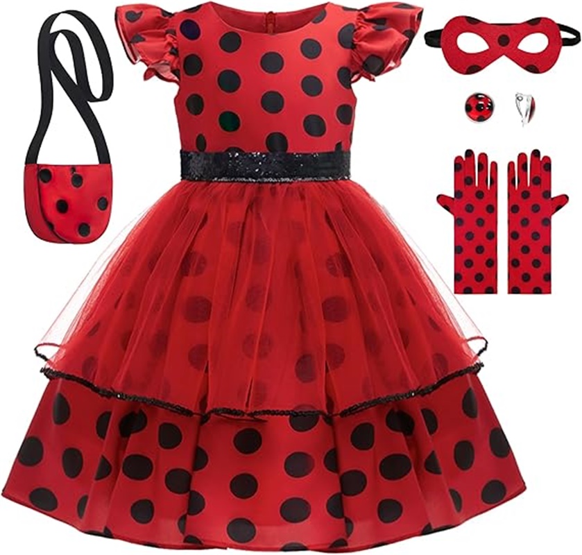 Girls Cosplay Costume Polka Do – обзор и цена Kids Face Mask