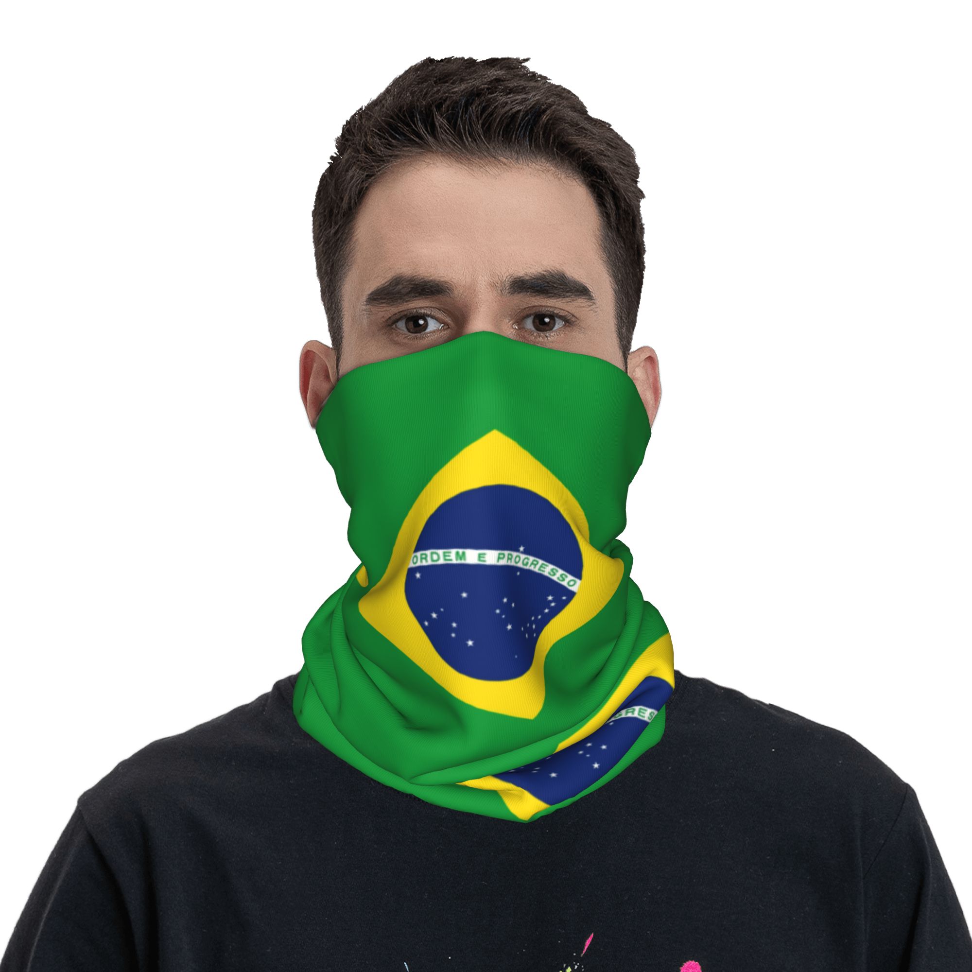 Custom Brazil Flag Bandana Nec – обзор и цена Neck Gaiter Face Cover