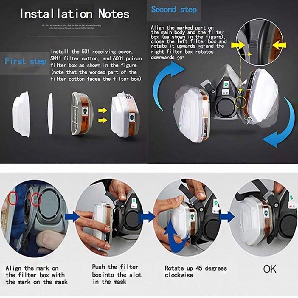 Reusable ‌Half-face Profession – обзор и цена Respirator Half Face