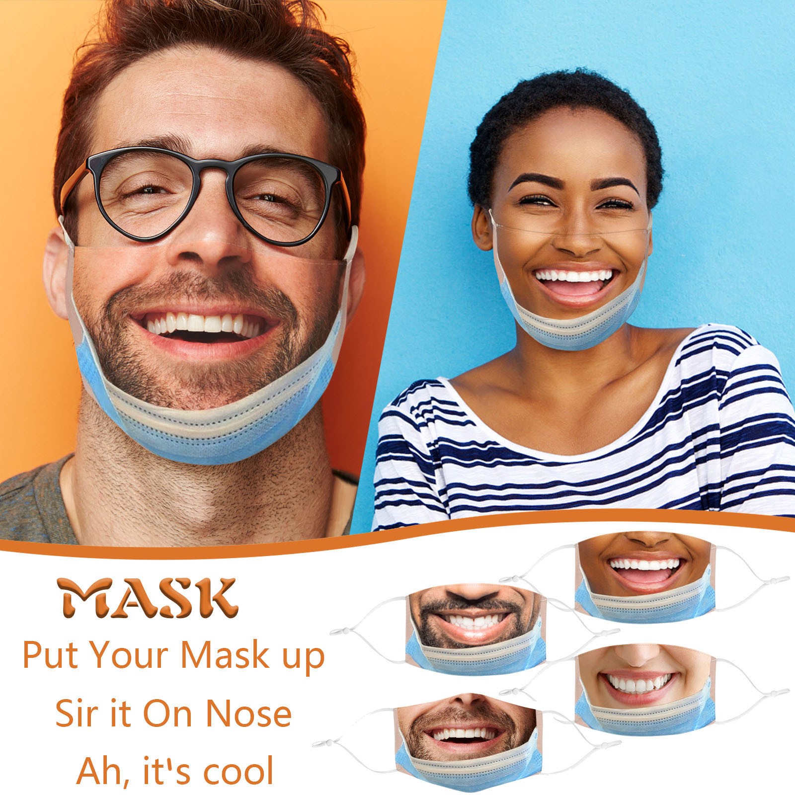 Adult Funny Mouth Mask Funny C – обзор и цена Cloth Face Mask Washable