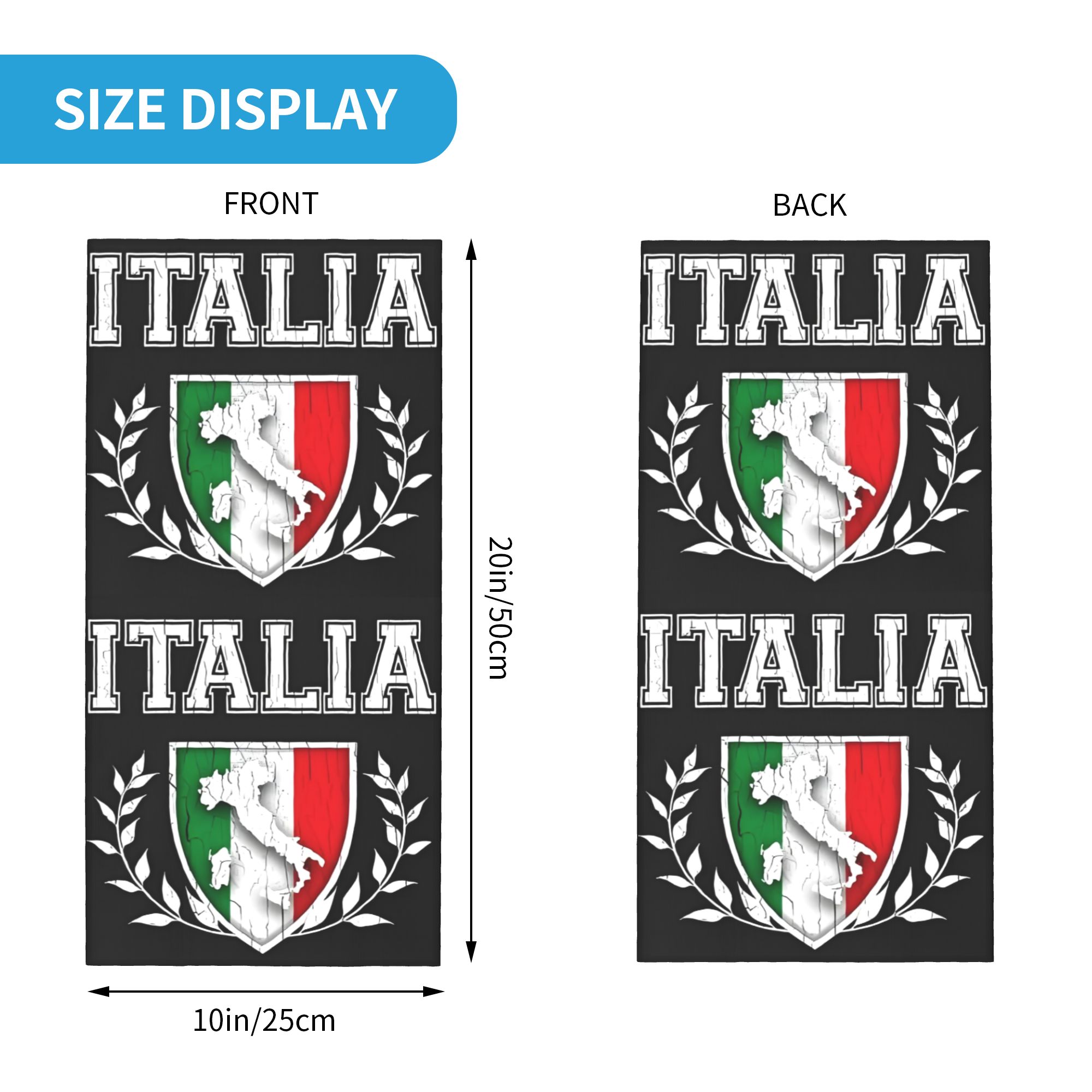 Custom Italy Flag Bandana Neck – обзор и цена Neck Gaiter Face Cover