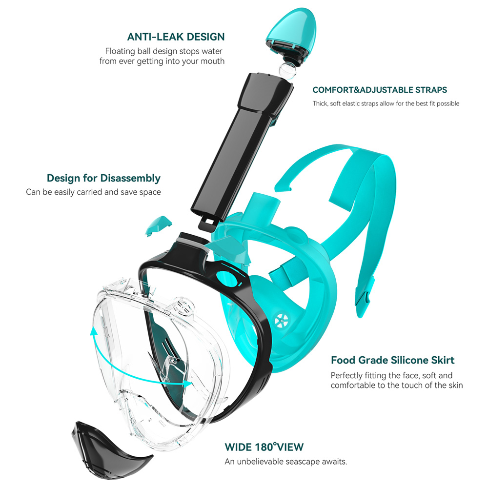 Full Face Snorkel Mask Silicon – обзор и цена Silicone Mask Bracket