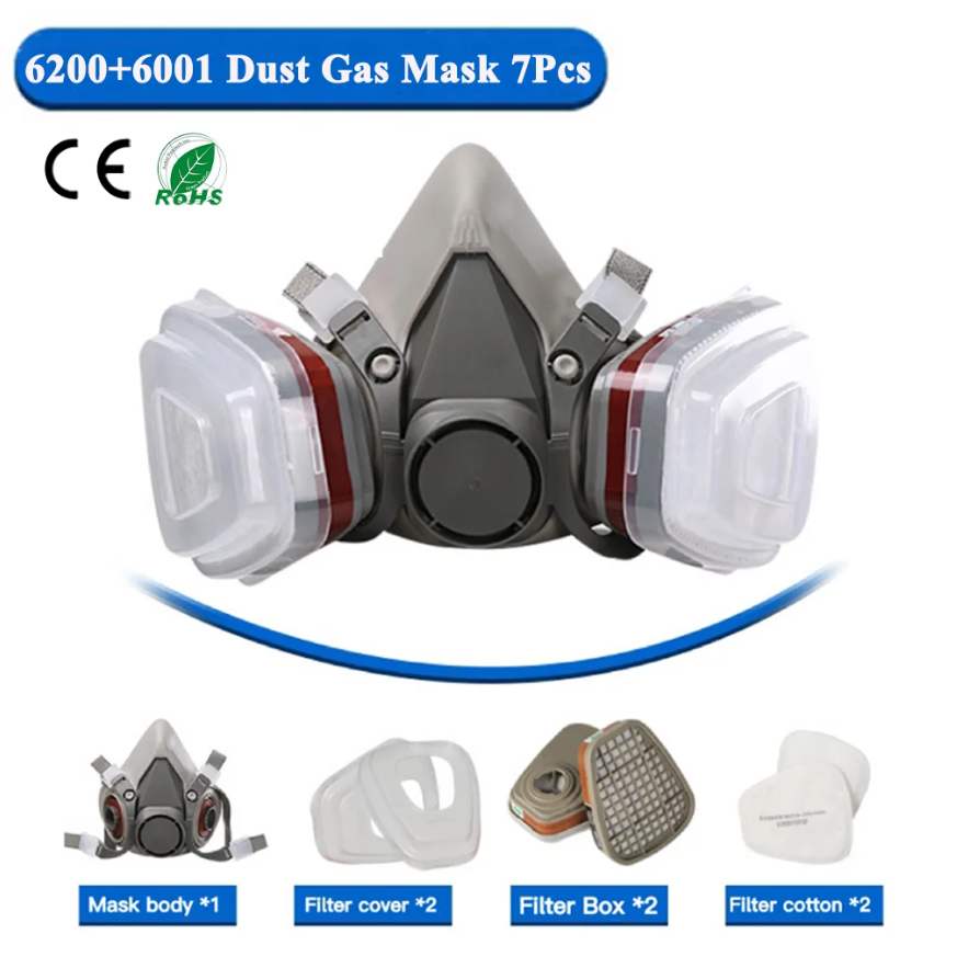 6200 Respirator Dust Gas Mask  – обзор и цена Face Mask Storage Box
