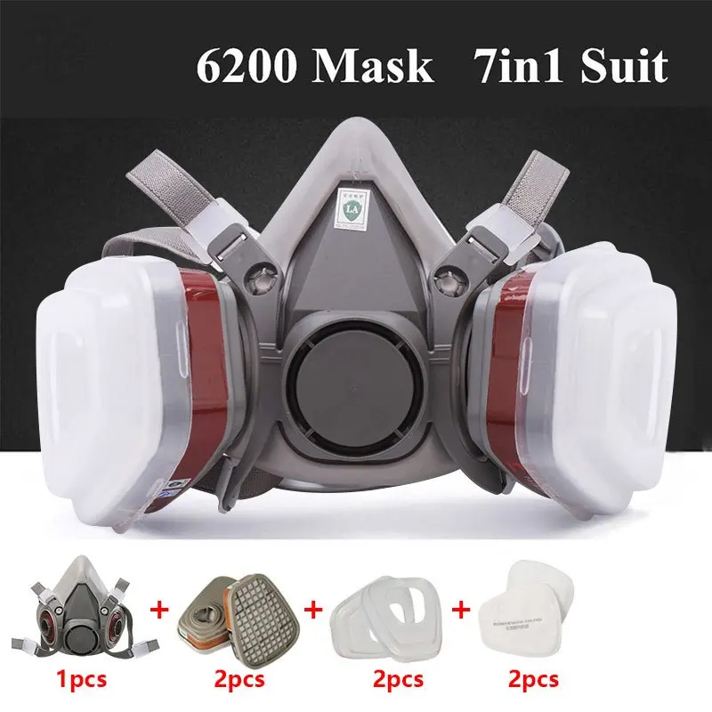 6200 7 in1 Gas Mask Gas-Proof  – обзор и цена Respirator Half Face