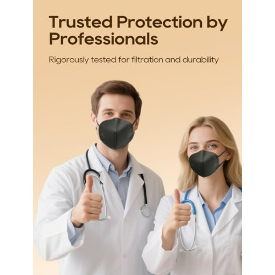 KN95 Face Masks 50 Pack for Ad – обзор и цена Black Face Mask Pack